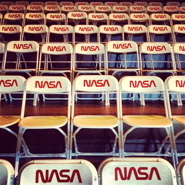 thekhooll: Tom Sachs Space Program Mars Custom chairs for the crowds to watch lift-off and landing