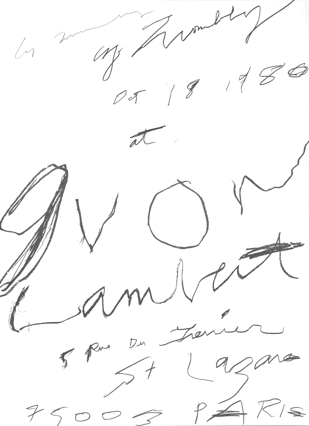 Cy Twombly Drawing