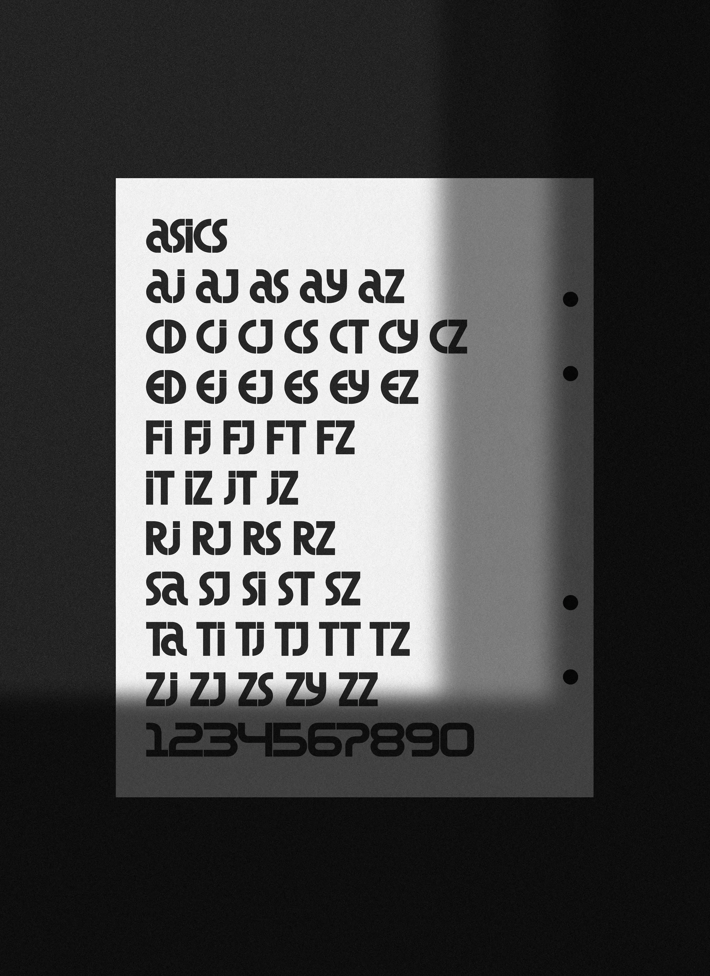 Asics Tiger Typeface